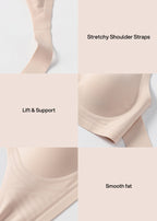 Front Closure Cross-Back Wireless Posture Bra