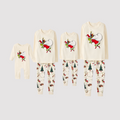 Grinch Family Christmas Pajamas | Cream Matching Holiday Sleepwear Set