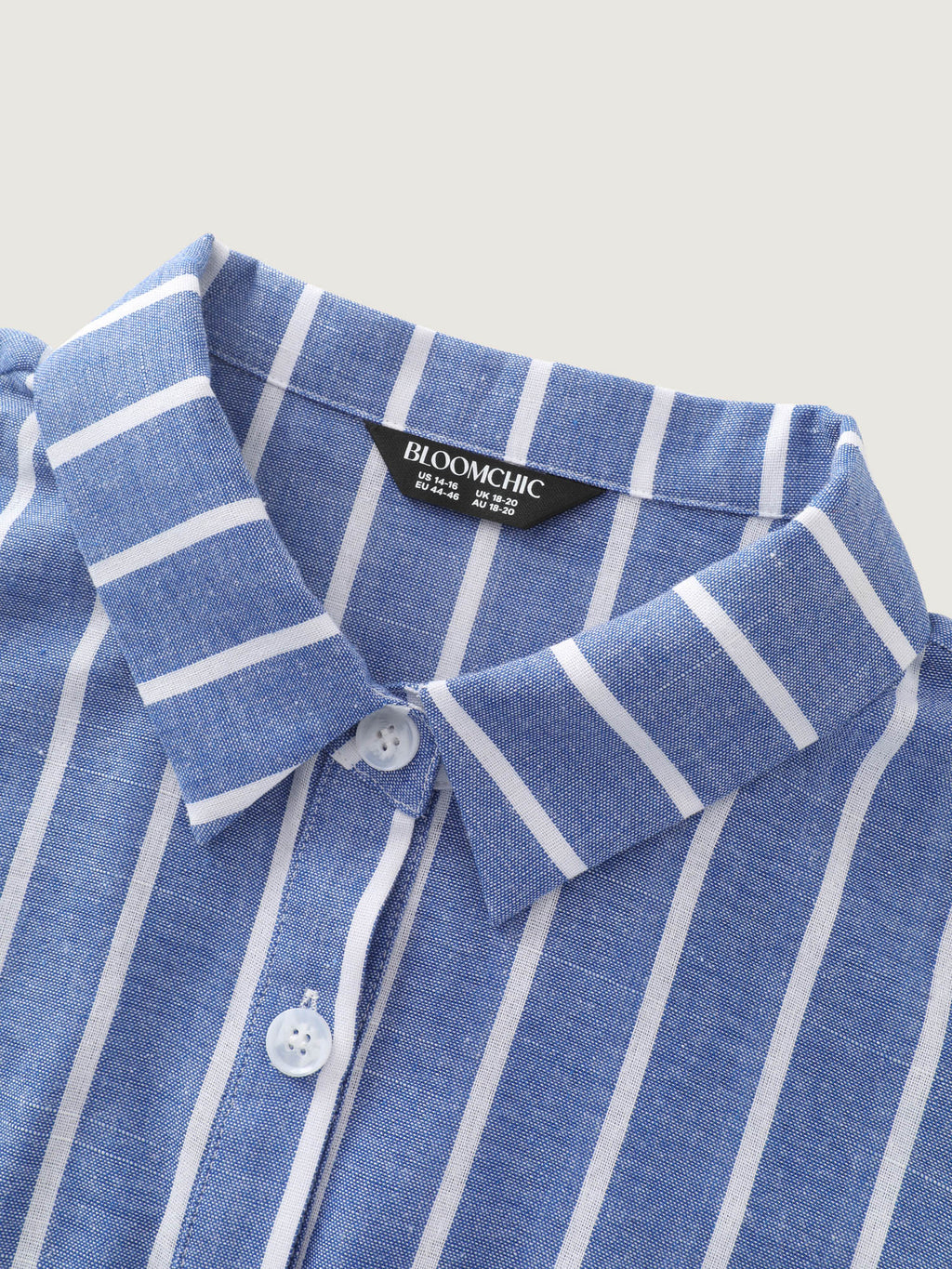 Pure Cotton Striped Puffy Sleeve Blouse