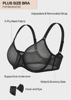 Seamless Mesh Unlined Underwire Bra