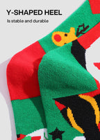 Festive Mismatched Christmas Crew Socks - 4 Pairs