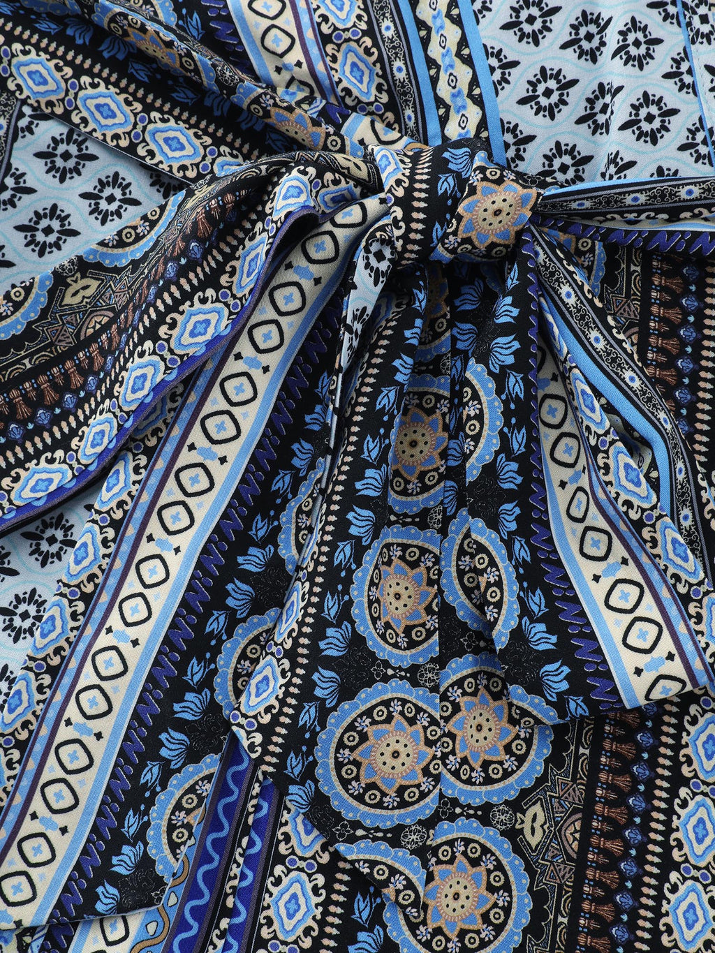Boho Striped Print Back-Tie Romper