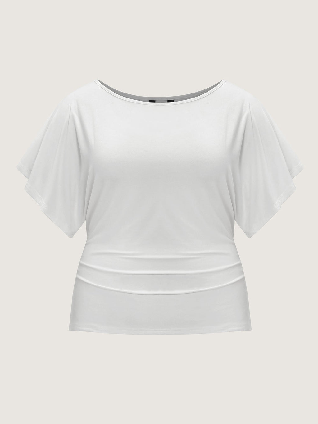 Ruched Adjustable Waist-Tie T-Shirt