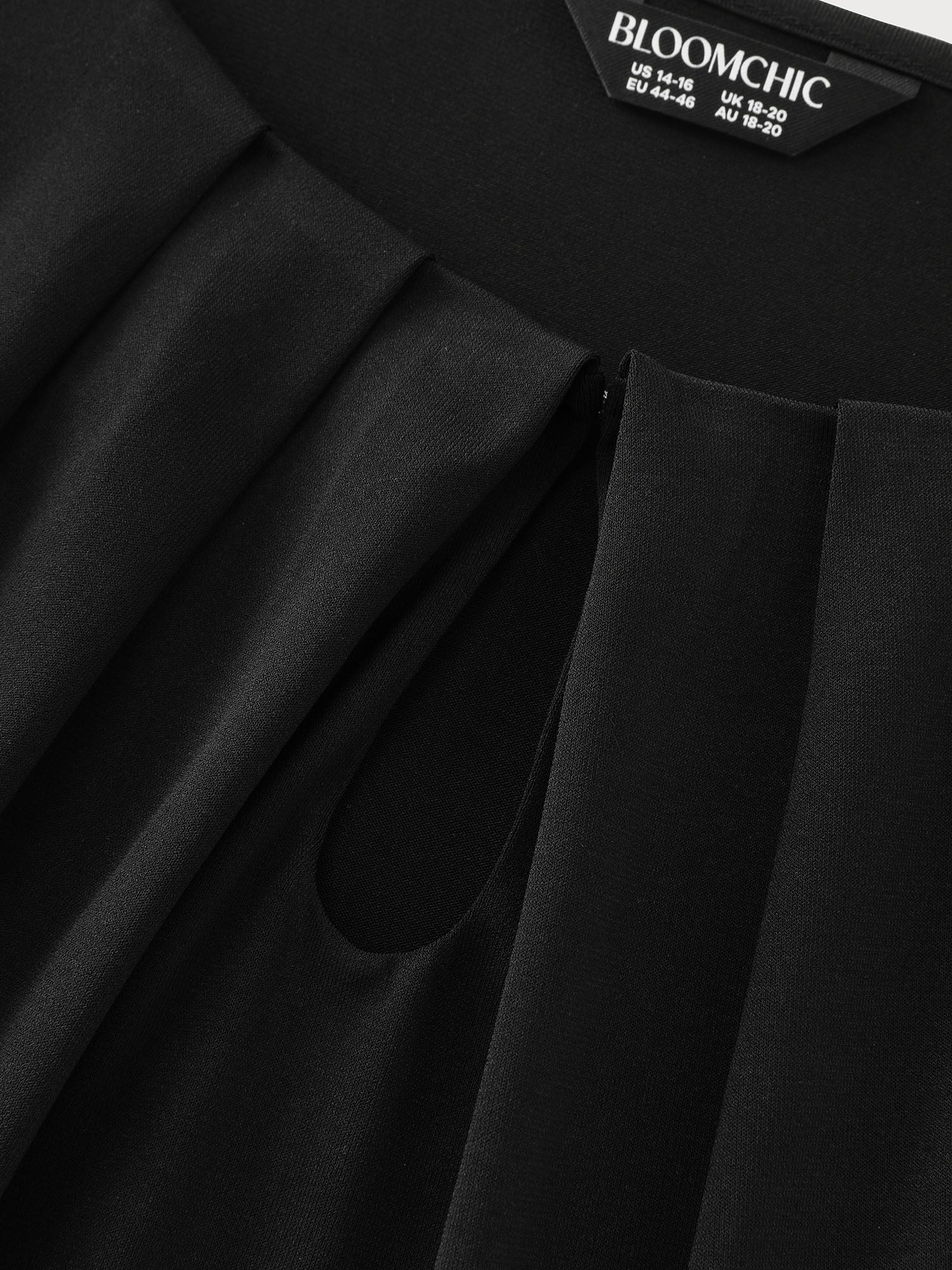 Stretchy Pleated Neckline Bodycon Mini Dress