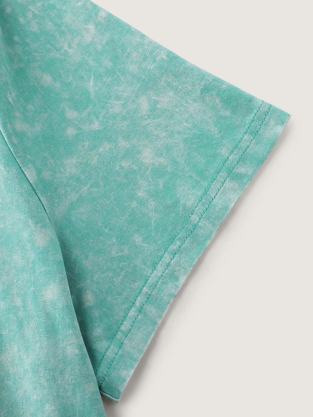 Cotton Stretchy Snowflake Effect Curvy Hem T-Shirt