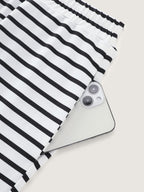 Striped Print Ribbed Pockets Lounge Bottoms