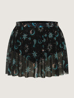 Sheer Star Moon Print Swim Bottoms
