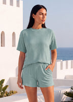 Ribbed Summer Lounge Two-Piece Set
