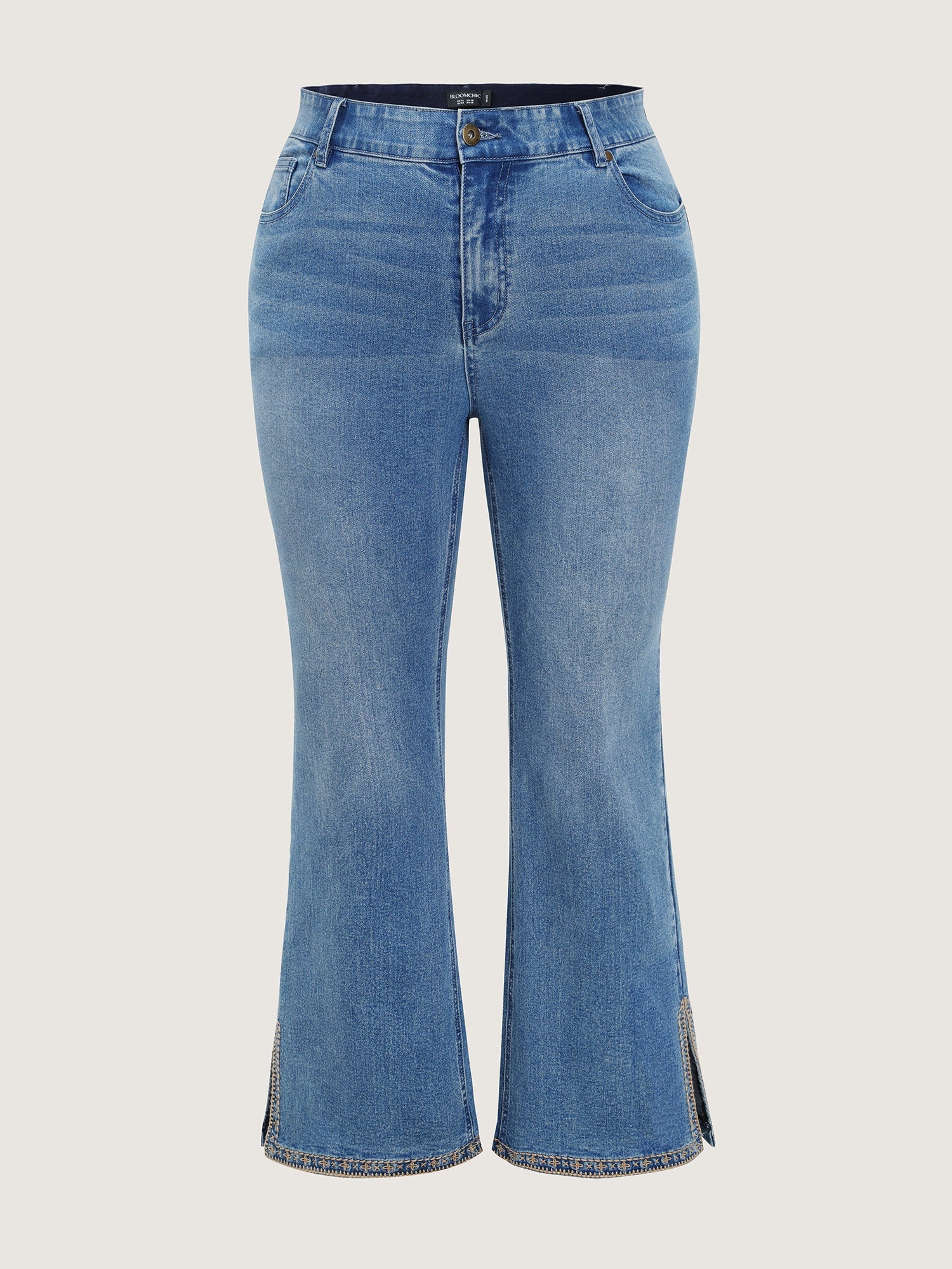 Stretchy High-Rise Elastic Back Waist Jeans
