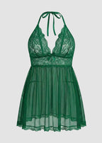 Women’s Plus Size Lace Babydoll – Mesh Chemise Sleepwear