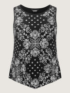 Supersoft Paisley Print Flowy Tank Top