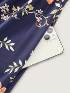 Floral Print Triangular Waist Midi Dress