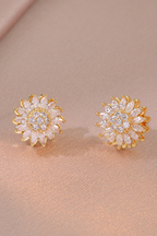Women's Sunflower Diamond Earrings