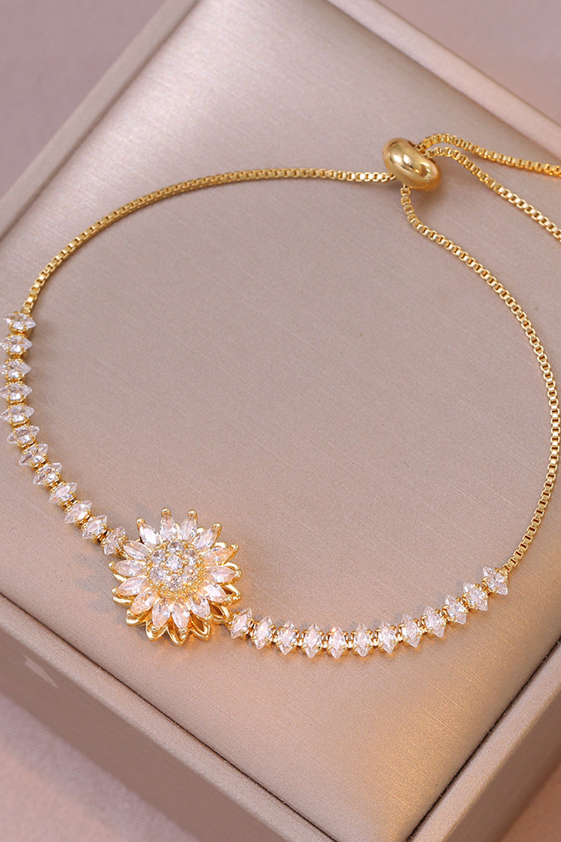 Women's Sunflower Diamond Bracelet