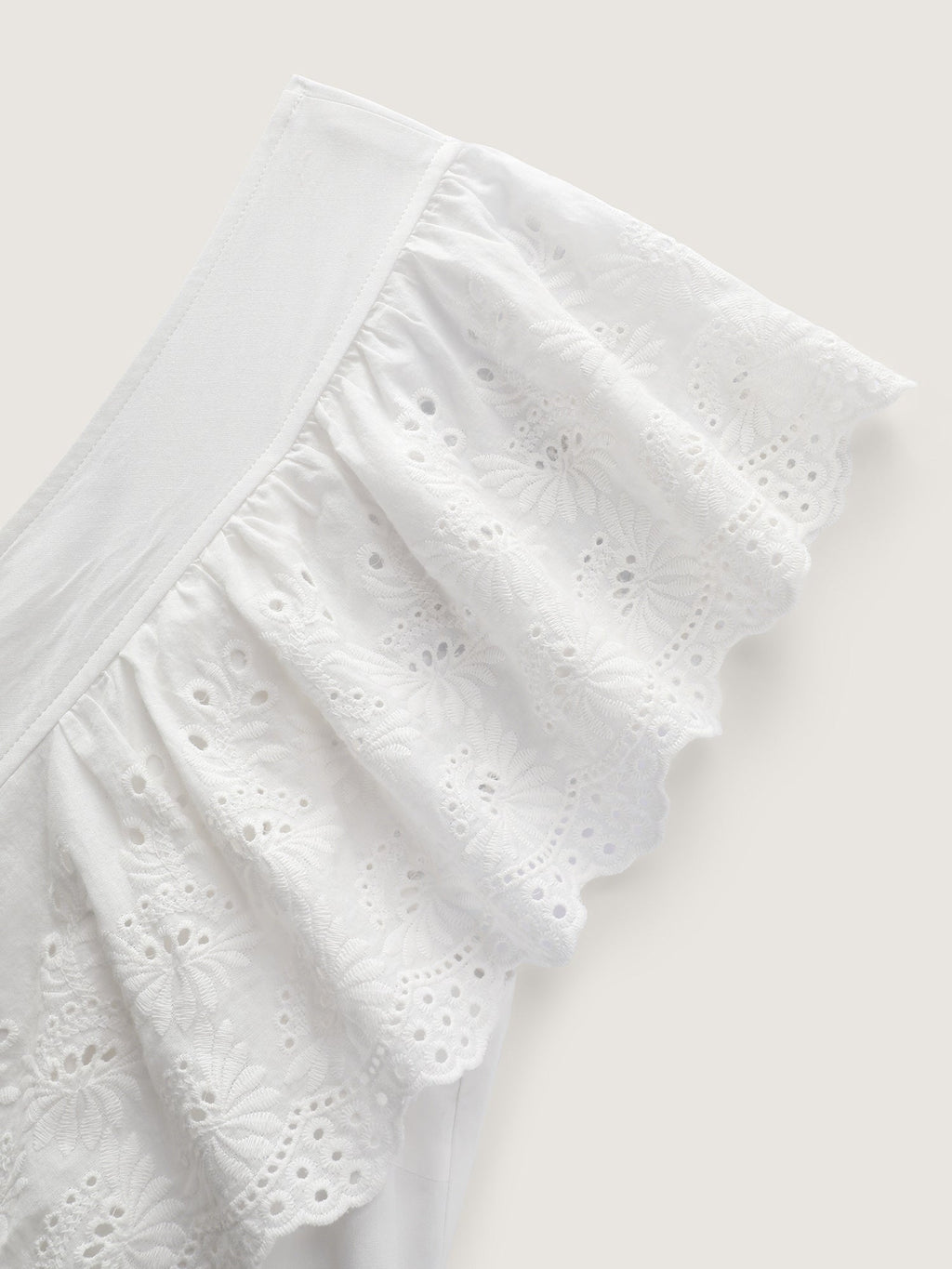 Supersoft Lace Eyelet Trim Breezy Mini Dress