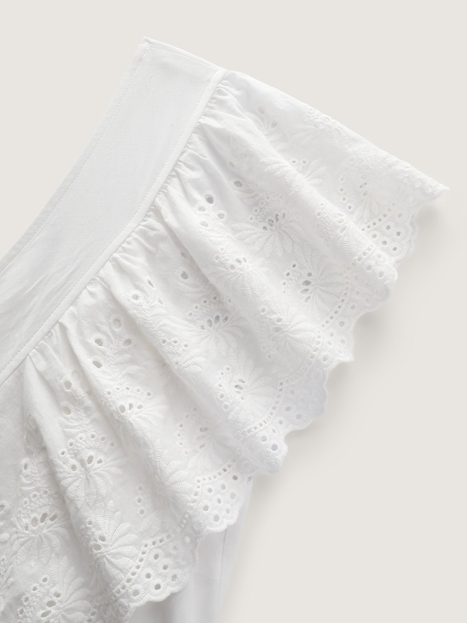 Supersoft Lace Eyelet Trim Breezy Mini Dress