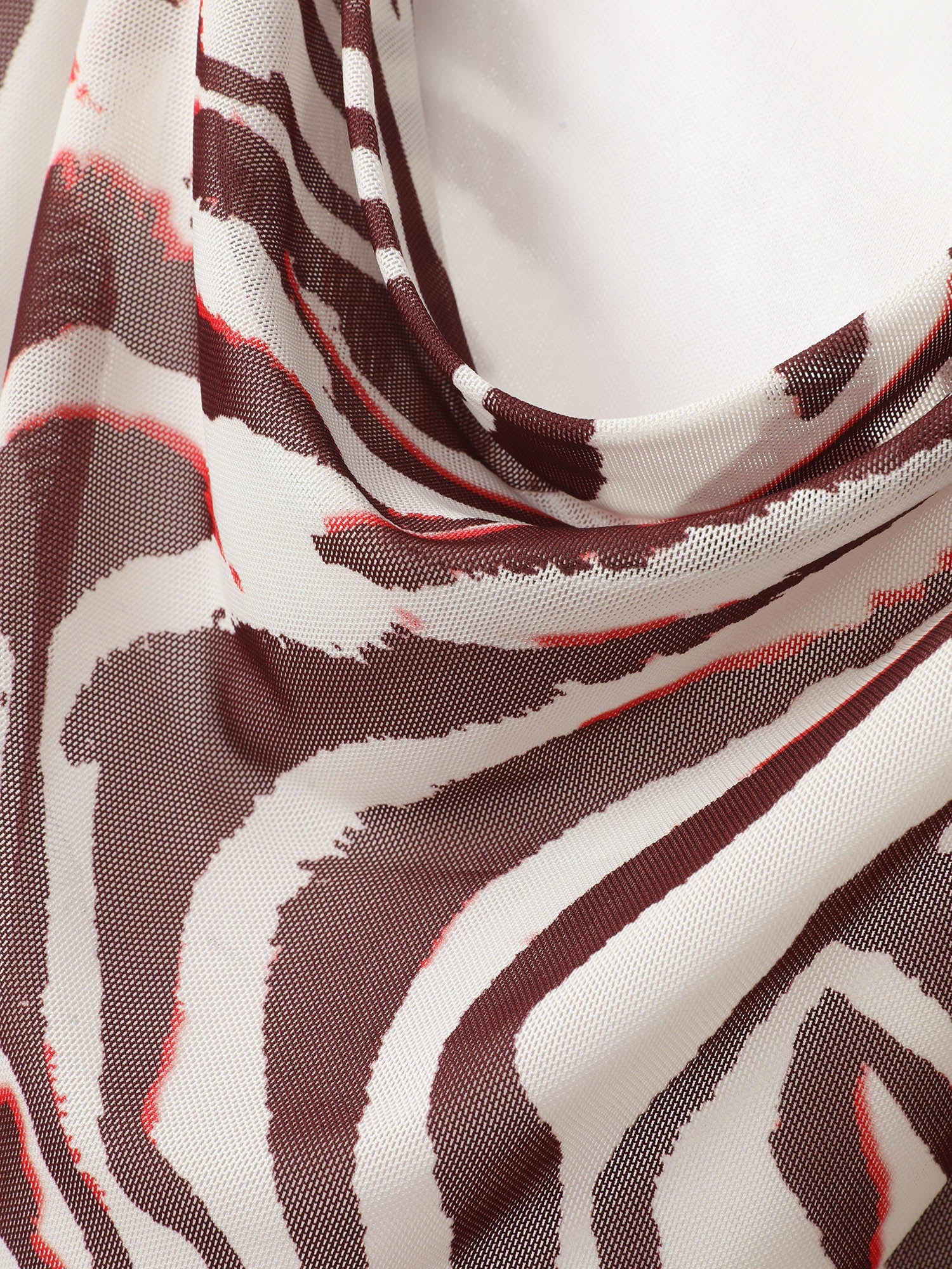 Stretchy Zebra Print Asymmetrical Hem Midi Dress