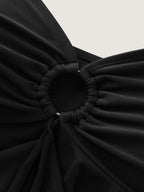 Ruffled Cut-Out Flowy Swim Top