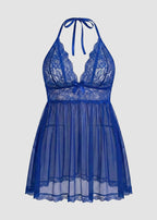 Women’s Plus Size Lace Babydoll – Mesh Chemise Sleepwear