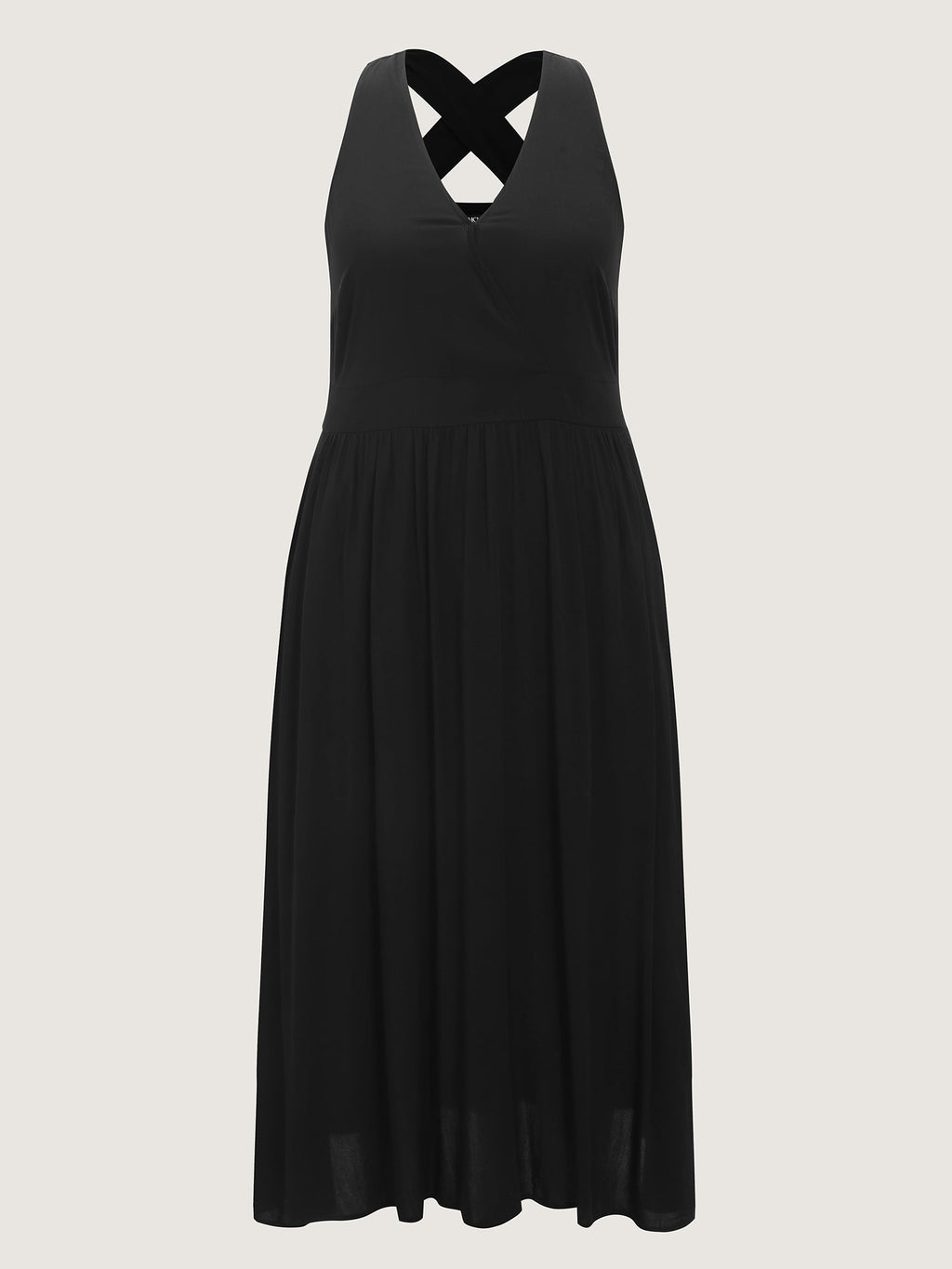 Shirred Pockets Flowy Fit Maxi Dress