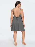 Supersoft Adjustable Drawstring Relaxed-Fit Backless Lounge Dress