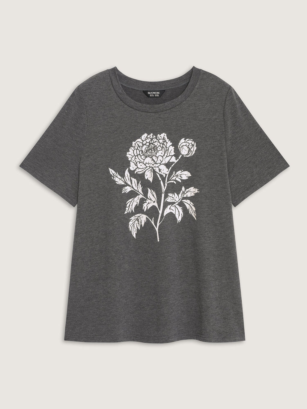 Supersoft Stretchy Floral Print Long T-Shirt