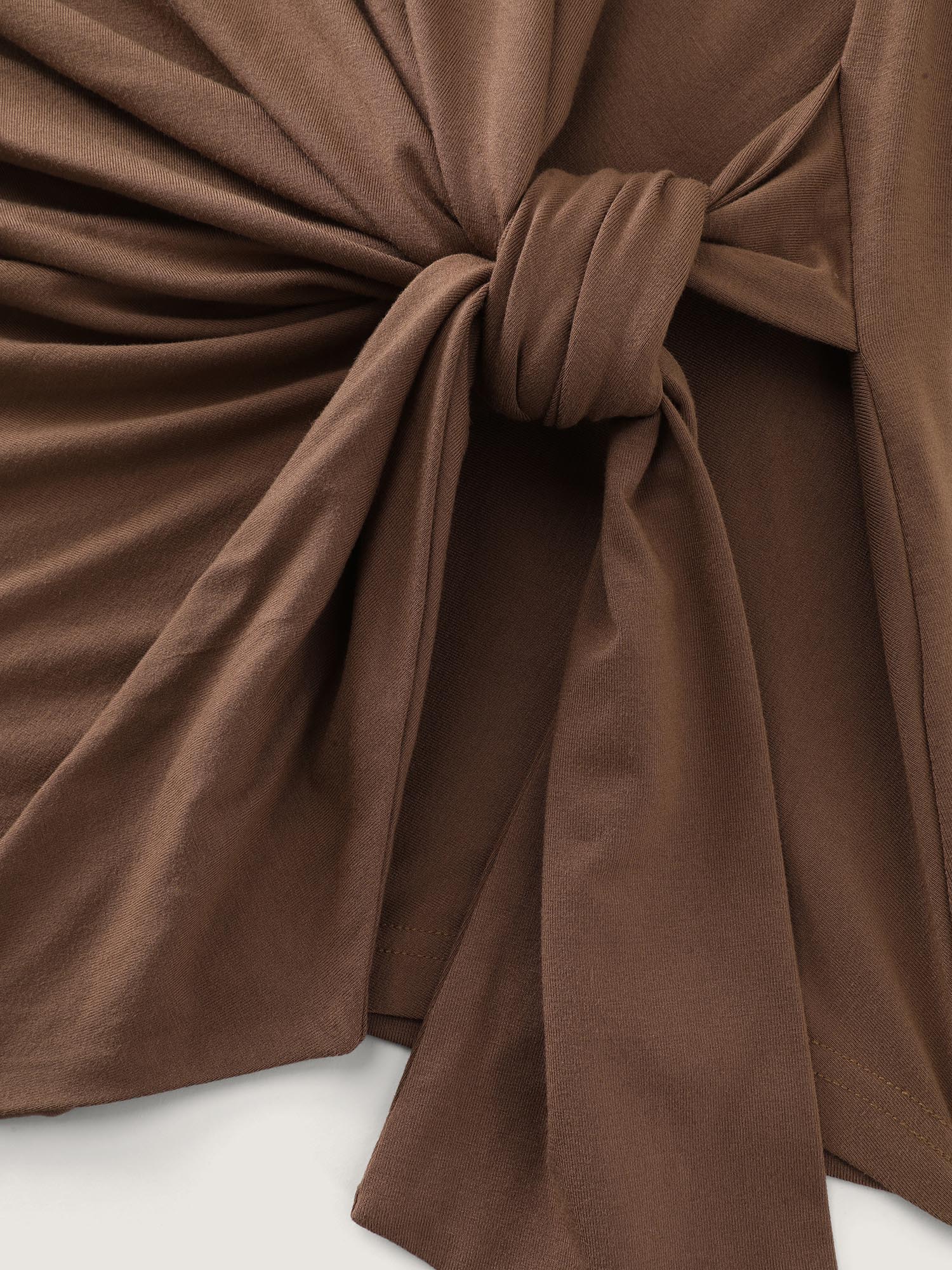 Supersoft Side-Tie Plain T-Shirt