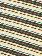 Striped Print Ribbed Scoop Neck Midi Dress
