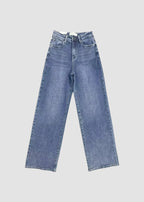Women’s Minimalist High-Waist Stretch Wide-Leg Jeans