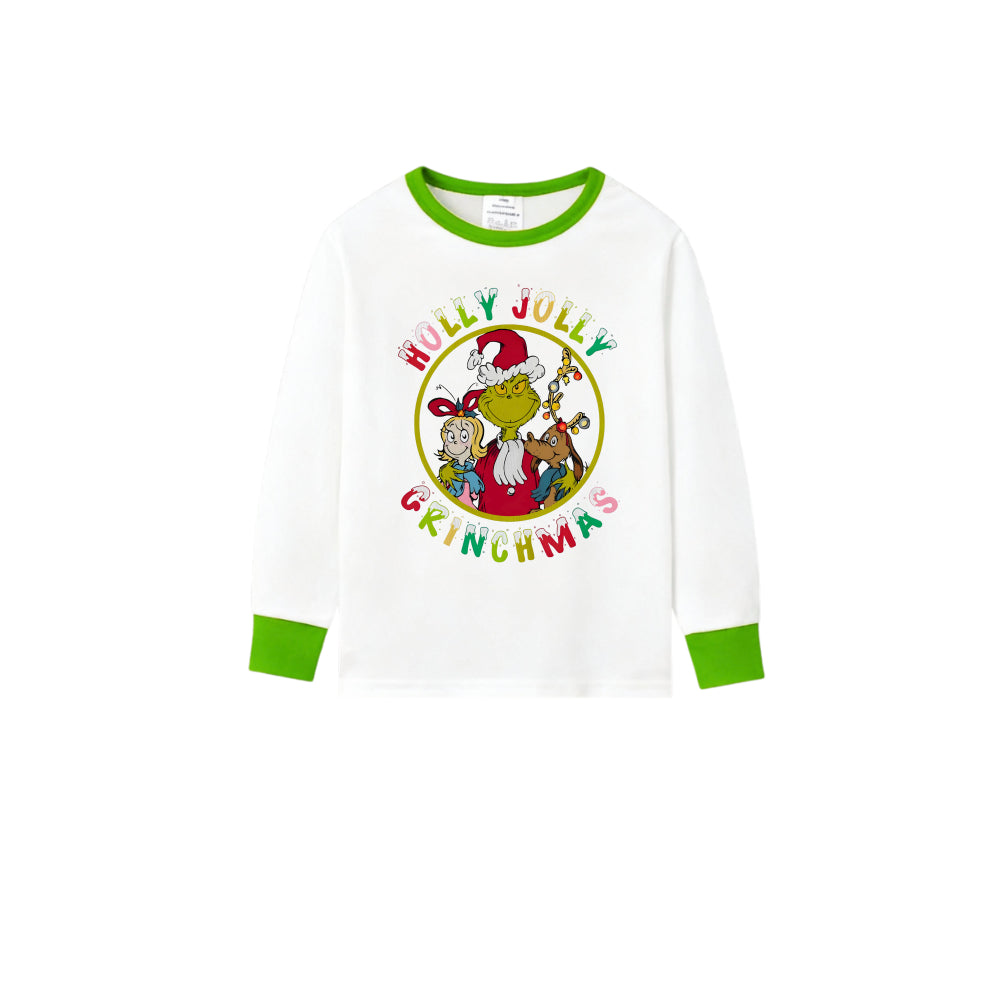 Holiday Family Christmas Pajamas Set With Cute Christmas Pattern Print