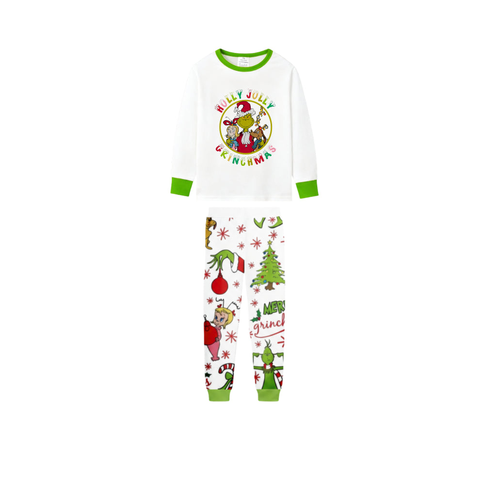 Holiday Family Christmas Pajamas Set With Cute Christmas Pattern Print