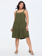 Supersoft Tiered Square Neckline Romper