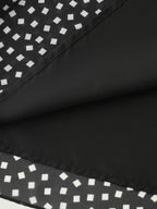 Sheer Sleeve Geometric Print Blouse