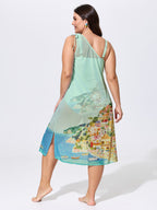 Cover-Up Set Sole Positano Print One-Piece Swim