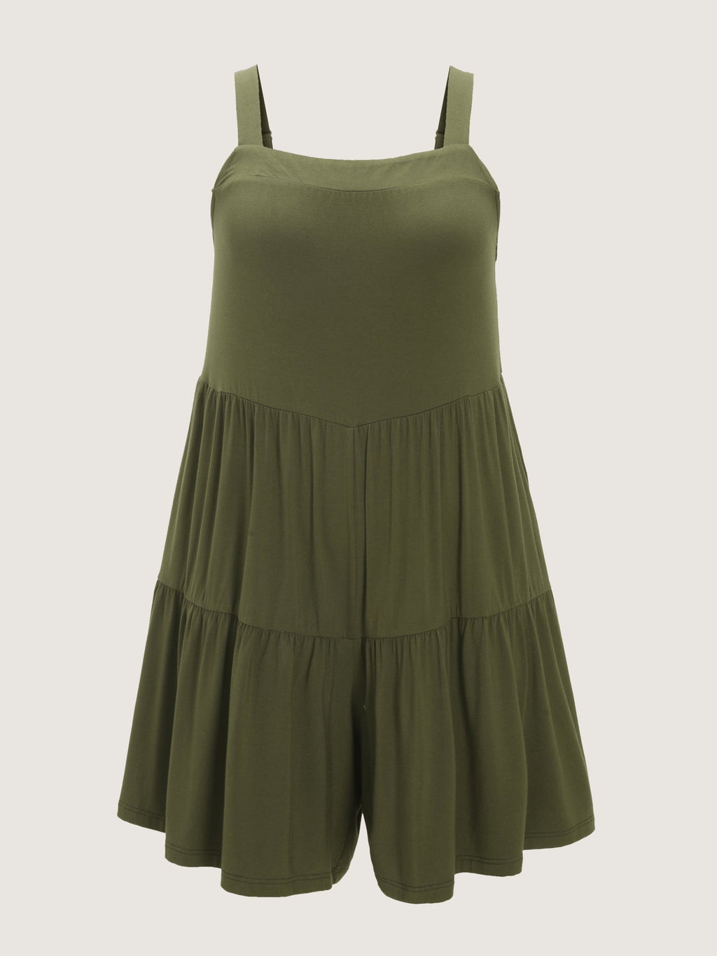 Supersoft Tiered Square Neckline Romper