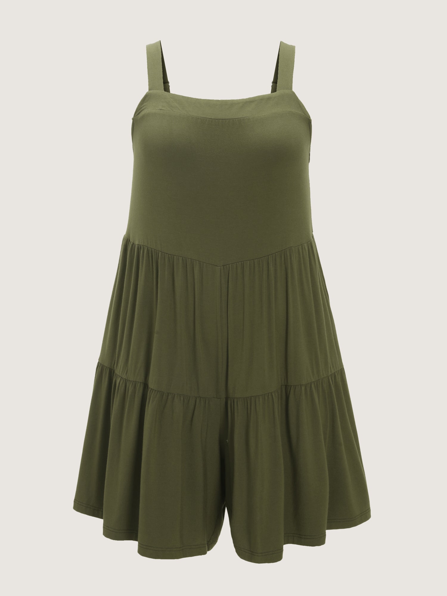 Supersoft Tiered Square Neckline Romper