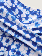 Tie-Dye Print Twist Front Swim Top