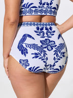 Sheer Pants Two-Piece Tropical Swim Bottoms