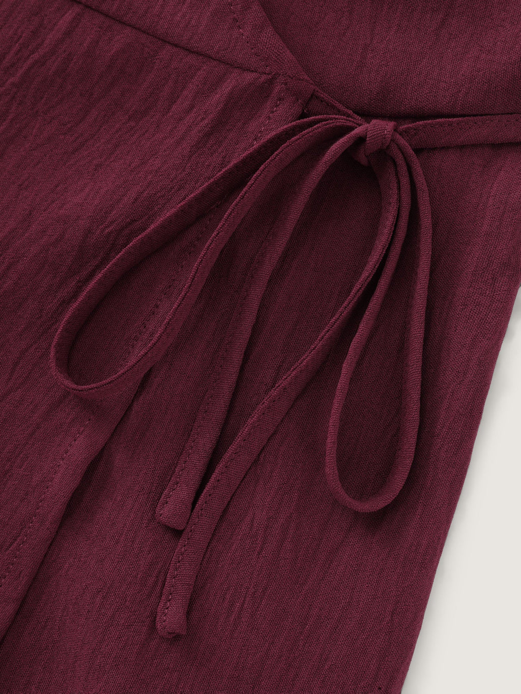 Stretchy Waist Side-Tie Plain Blouse