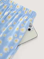 Supersoft Floral Print Color Contrast Pajama Set