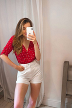 Wendy - Wrap Top - Red