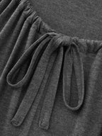 Supersoft Adjustable Drawstring Relaxed-Fit Backless Lounge Dress