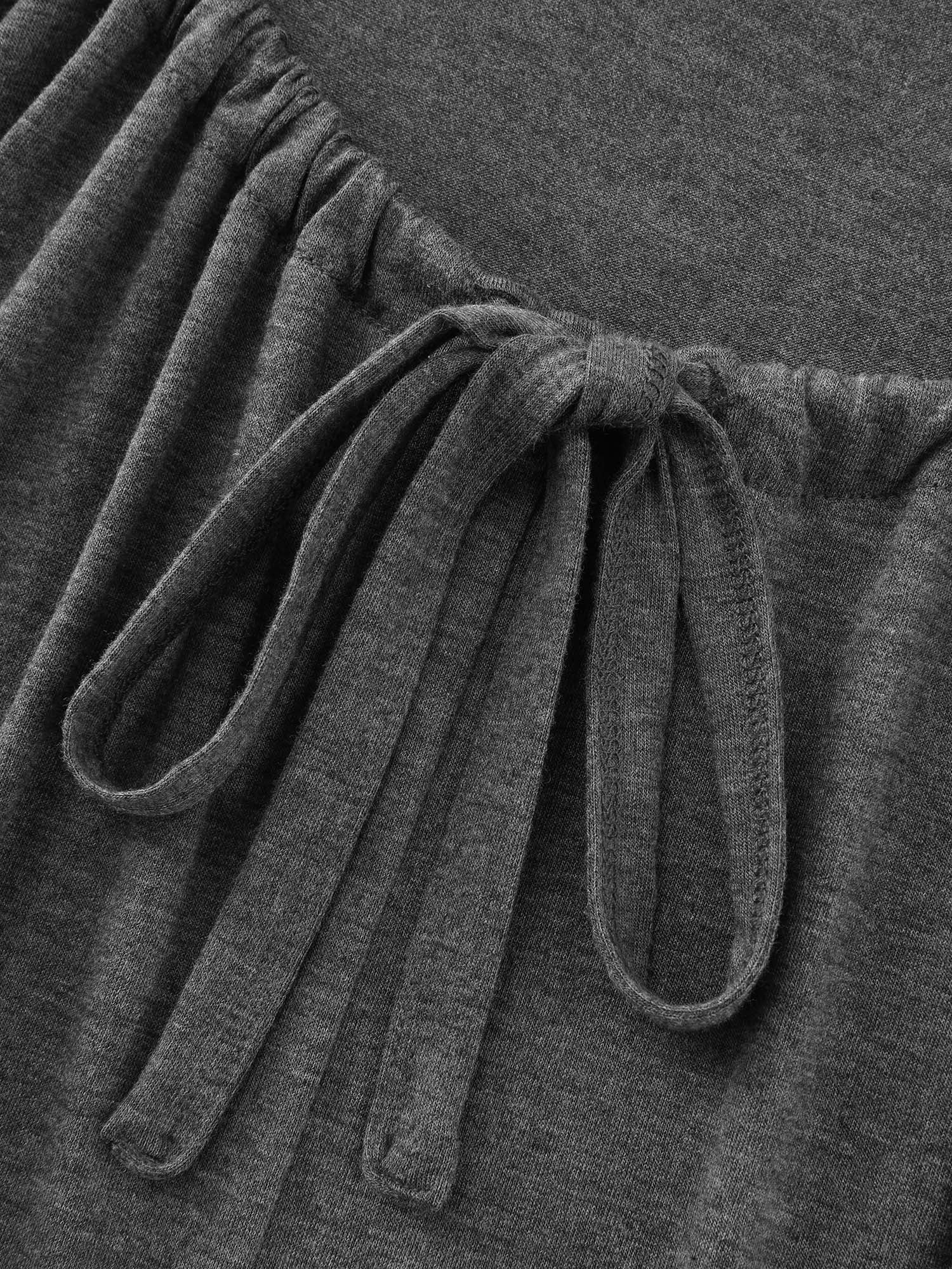 Supersoft Adjustable Drawstring Relaxed-Fit Backless Lounge Dress