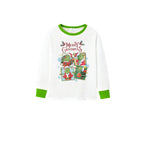 Holiday Family Christmas Pajamas Set With Christmas Character Pattern Print