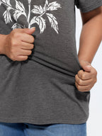 Supersoft Stretchy Floral Print Long T-Shirt
