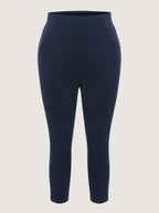 Stretchy Pull-On Plain Leggings
