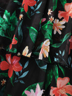 Floral Print Mesh Tiered Swim Dress
