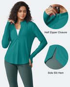 Womens UPF 50+ Sun Shirts Lightweight Quick Dry Long Sleeve Workout Tops Lightweight Running Pullover