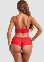 3-Piece Sexy Lace Lingerie Set with Robe – Bra & Panty Nightwear