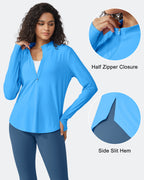 Womens UPF 50+ Sun Shirts Lightweight Quick Dry Long Sleeve Workout Tops Lightweight Running Pullover